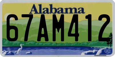 AL license plate 67AM412