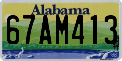 AL license plate 67AM413