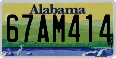 AL license plate 67AM414