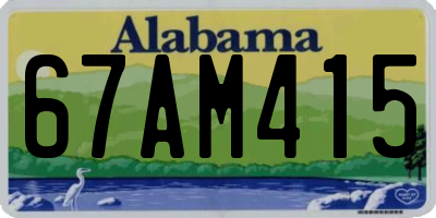 AL license plate 67AM415