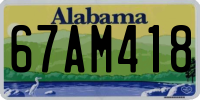AL license plate 67AM418