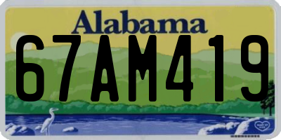 AL license plate 67AM419