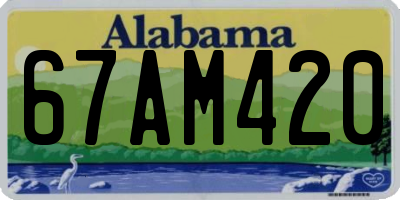 AL license plate 67AM420