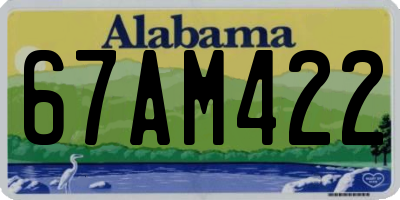 AL license plate 67AM422