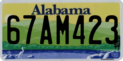 AL license plate 67AM423