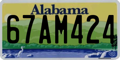 AL license plate 67AM424