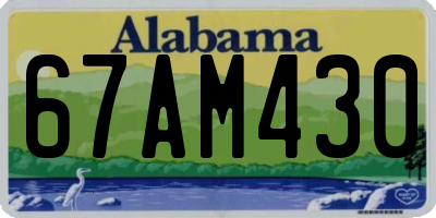 AL license plate 67AM430