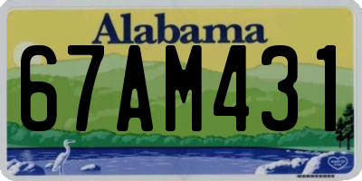 AL license plate 67AM431