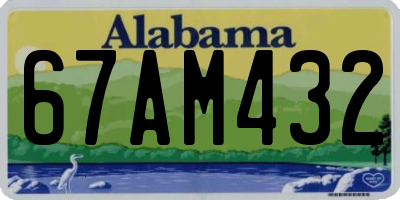 AL license plate 67AM432