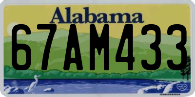 AL license plate 67AM433