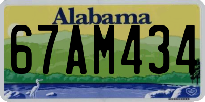 AL license plate 67AM434