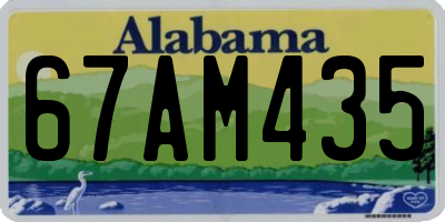 AL license plate 67AM435