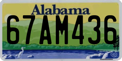 AL license plate 67AM436