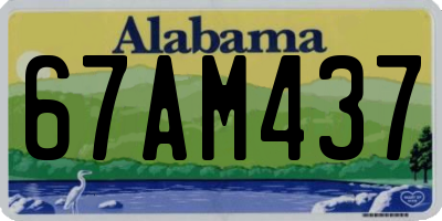 AL license plate 67AM437