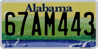 AL license plate 67AM443