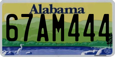 AL license plate 67AM444