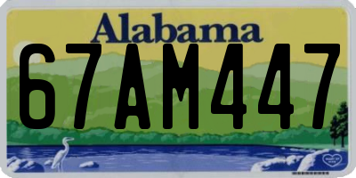 AL license plate 67AM447