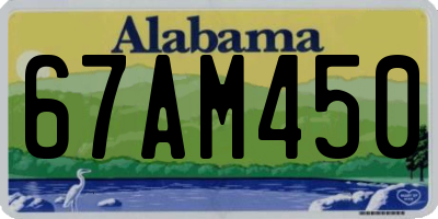 AL license plate 67AM450