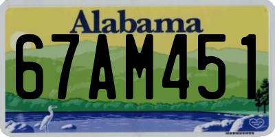 AL license plate 67AM451