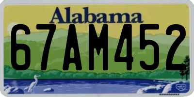 AL license plate 67AM452
