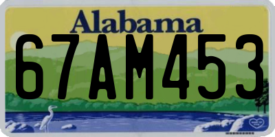 AL license plate 67AM453