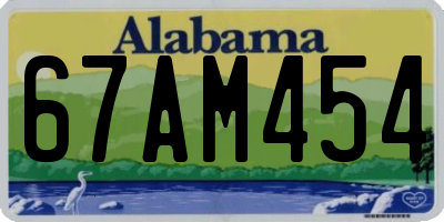 AL license plate 67AM454