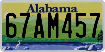 AL license plate 67AM457