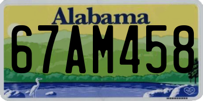 AL license plate 67AM458