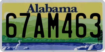 AL license plate 67AM463