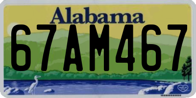 AL license plate 67AM467