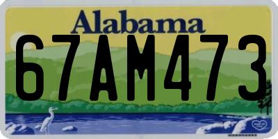 AL license plate 67AM473