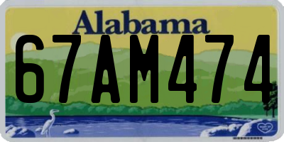 AL license plate 67AM474