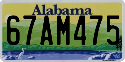 AL license plate 67AM475