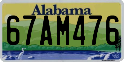 AL license plate 67AM476