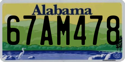 AL license plate 67AM478