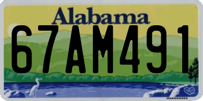 AL license plate 67AM491