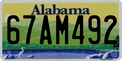AL license plate 67AM492