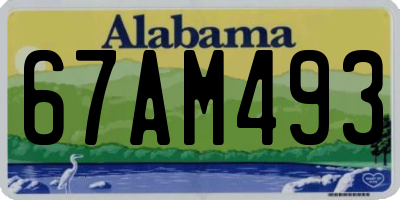 AL license plate 67AM493
