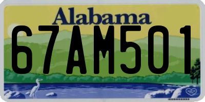 AL license plate 67AM501