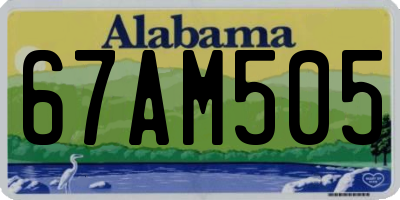 AL license plate 67AM505