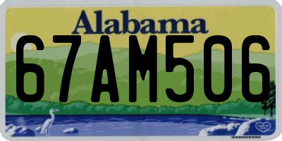 AL license plate 67AM506