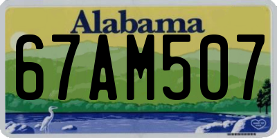 AL license plate 67AM507