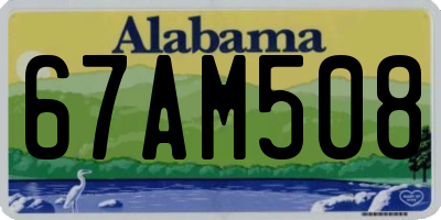 AL license plate 67AM508