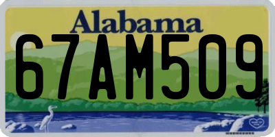 AL license plate 67AM509