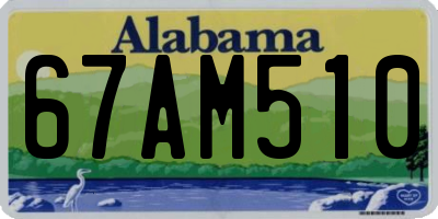 AL license plate 67AM510