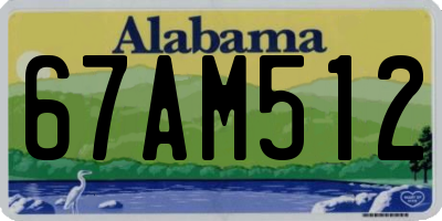 AL license plate 67AM512