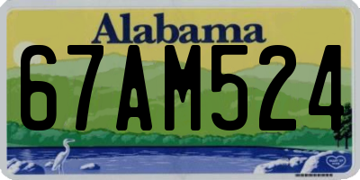 AL license plate 67AM524