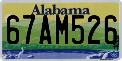 AL license plate 67AM526