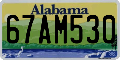 AL license plate 67AM530