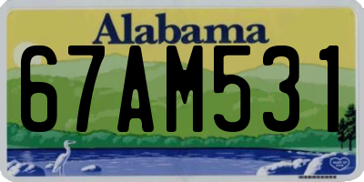 AL license plate 67AM531